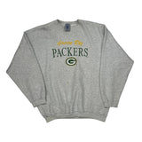 Green Bay Packers Logo 7 Football Sweatshirt - XL Gray Cotton Blend