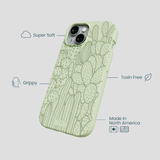 Sage Green Cacti iPhone 14 Case