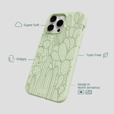 Sage Green Cacti iPhone 15 Pro Max Case