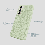 Sage Green Cacti Samsung Galaxy S24+(Plus) Case