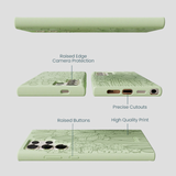 Sage Green Cacti Samsung Galaxy S24 Ultra Case