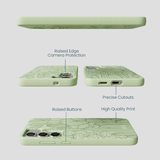 Sage Green Cacti Samsung Galaxy S25+(Plus) Case