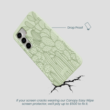 Sage Green Cacti Samsung Galaxy S25 Case