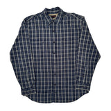 Guess Checked Shirt - Large Blue Cotton