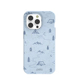 Powder Blue Camp Nights iPhone 14 Pro Case