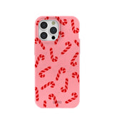 Bubblegum Pink Candy Cane Chaos iPhone 15 Pro Max Case