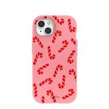 Bubblegum Pink Candy Cane Chaos iPhone 15 Case