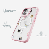 Clear Cat Couture iPhone 17 Case With Petal Pink Ridge (MagSafe included)