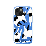 Electric Blue Cat Cow iPhone 13 Mini Case