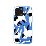 Electric Blue Cat Cow iPhone 13 Pro Max Case
