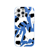 Electric Blue Cat Cow iPhone 16 Pro Max Case