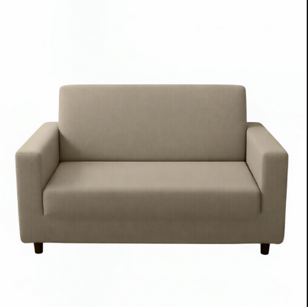 Anyseat 2-Seater Sofa Cover – Plain Beige Style Slipcover for Living Room Chair Protection