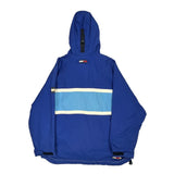 Tommy Hilfiger Striped Anorak - Large Green Polyester