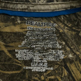 Deer Skull Graphic Realtree Camo T-Shirt - 2XL Brown Cotton