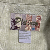Platinum Hawaiian Shirt - Large Beige Silk