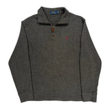Polo By Ralph Lauren 1/4 Zip - Medium Gray Cotton