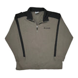 Columbia 1/4 Zip - Large Gray Cotton Blend