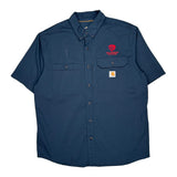 Millennium Machinery Carhartt Short Sleeve Shirt - Large Blue Cotton