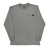 Dickies Long Sleeve T-Shirt - Medium Gray Cotton Blend