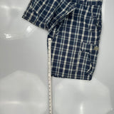 Wrangler Checked Cargo Shorts - 36W 11L White Cotton