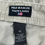 Polo By Ralph Lauren Cargo Shorts - 38W 10L Beige Cotton