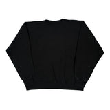 90S Blank Hanes Sweatshirt - Large Black Cotton Blend