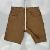 Wrangler Carpenter Shorts - 34W 11L Brown Cotton
