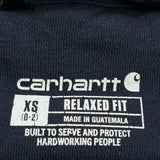 Carhartt Spellout Hoodie - XS Blue Cotton
