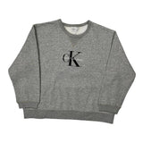 Calvin Klein Jeans Sweatshirt - Large Gray Cotton Blend