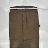 Dickies Carpenter Pants - 34W 30L Brown Cotton