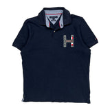 Tommy Hilfiger Polo Shirt - Medium Navy Cotton