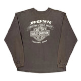 Motorcycles Harley Davidson Graphic Long Sleeve T-Shirt - Large Gray Cotton