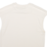 ADIDAS Womens T-Shirt Cream Sleeveless UK 8
