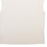 ADIDAS Womens T-Shirt Cream Sleeveless UK 8