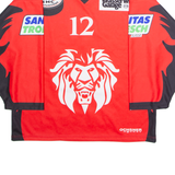 OCHSNER #12 Swiss Ice Hockey Boys Jersey Red 3/4 Sleeve V-Neck M