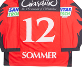 OCHSNER #12 Swiss Ice Hockey Boys Jersey Red 3/4 Sleeve V-Neck M