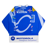 OCHSNER Swiss Ice Hockey Mens Jersey Blue 3/4 Sleeve V-Neck M