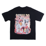 Cristiano Ronaldo Tribute Mens T-Shirt Black Crew Neck L