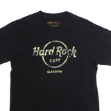 HARD ROCK CAFE Glasgow Mens T-Shirt Black Crew Neck M