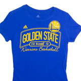 ADIDAS Golden State Warriors 2015 Playoffs Womens T-Shirt Blue USA Crew Neck M