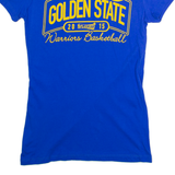 ADIDAS Golden State Warriors 2015 Playoffs Womens T-Shirt Blue USA Crew Neck M