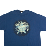 HARLEY DAVIDSON Geneva Mens Biker T-Shirt Blue Crew Neck 2XL