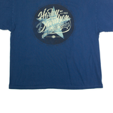 HARLEY DAVIDSON Geneva Mens Biker T-Shirt Blue Crew Neck 2XL