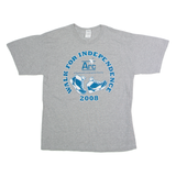 GILDAN Walk For Independence 2008 Mens T-Shirt Green USA Crew Neck L