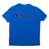 CHAMPION Mens T-Shirt Blue S