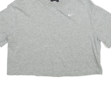 NIKE Cropped Womens T-Shirt Grey XS