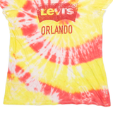 LEVI'S Tie Dye Womens T-Shirt Pink L