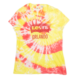 LEVI'S Tie Dye Womens T-Shirt Pink L