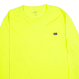 DICKIES Mens T-Shirt Yellow Long Sleeve XL