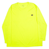 DICKIES Mens T-Shirt Yellow Long Sleeve XL